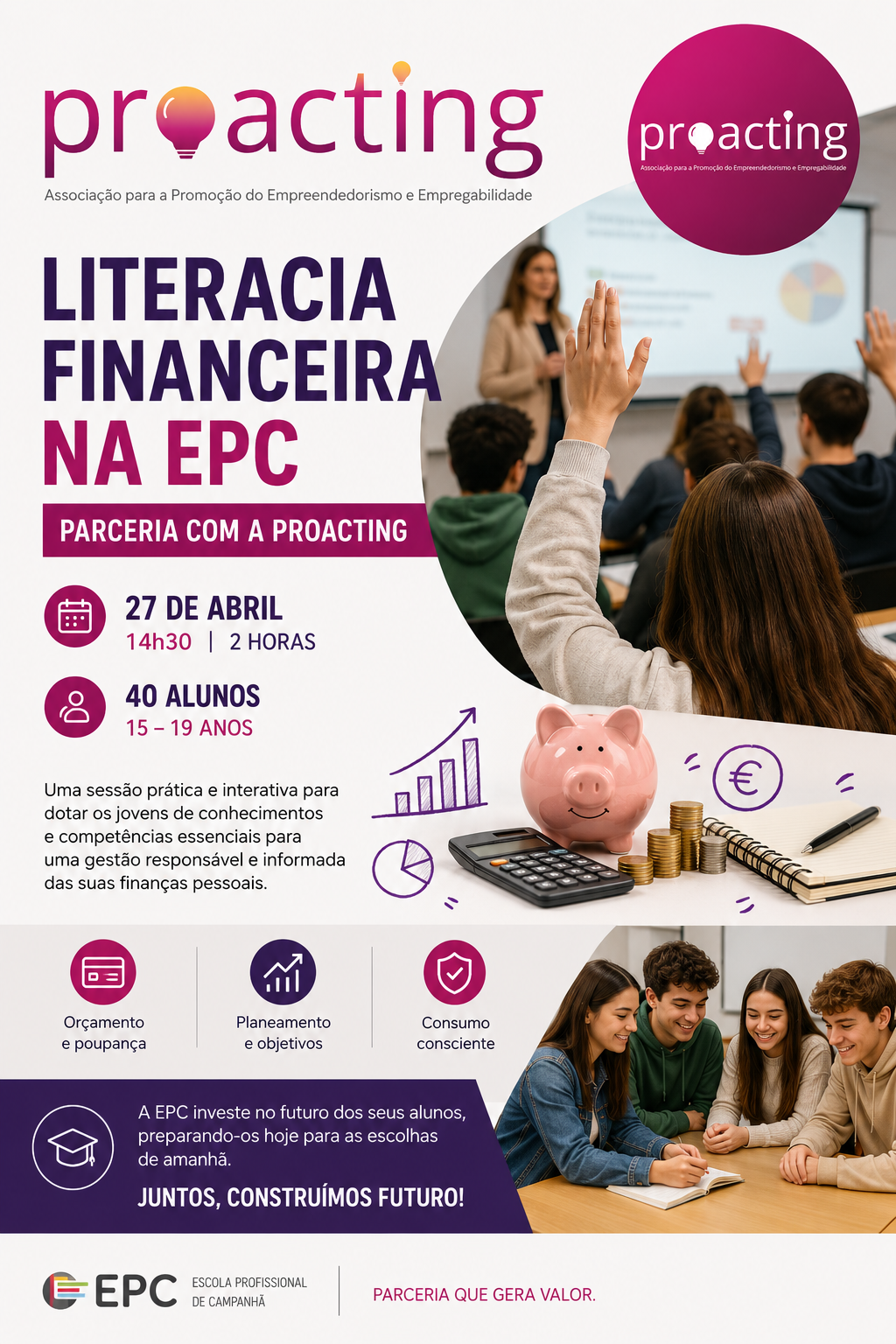 Literacia Financeira na EPC: parceria com a PROACTING